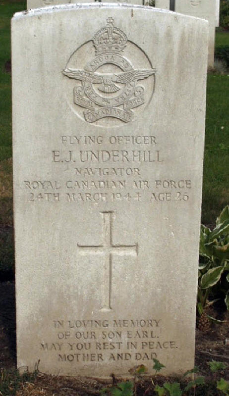 F/O Earl John Underhill<br/><br /><br />died March 25th, 1944